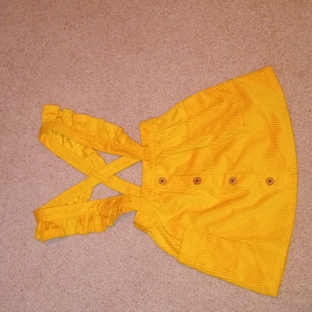 Girls size 3T gold overalls